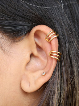 Viari Accessories - Mini Wave Gold Ear Cuff