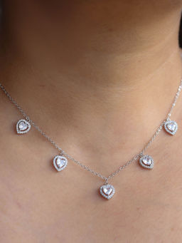 Viari Accessories - Amor White Stone Necklace