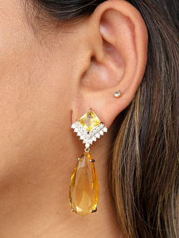 Viari Accessories - Citrine Dangle Earrings