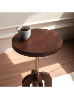 Logam - Lume Accent Table Dark Brown and Gold