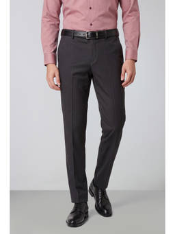 Peter England - Men Black Solid Slim Fit Trousers