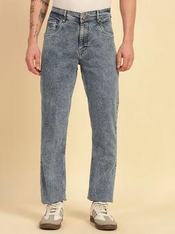 Cantabil - Men Denim Blue Breathable and Soft with Color Fastness Regular Fit Jeans