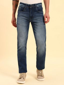 Cantabil - Men Denim Breathable and Soft with Color Fastness Blue Regular Fit Jeans