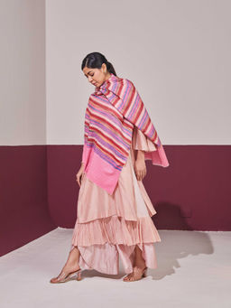 Shaza - Pink Handloom Pashmina Shawl