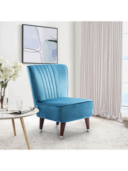 HomeTown - Jane Velvet Accent Chair in Sea Green