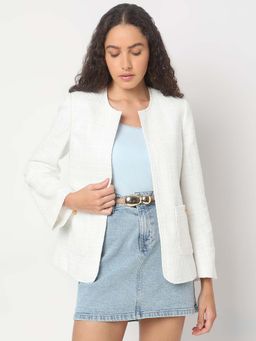 VERO MODA - White Tweed Tailored Blazer