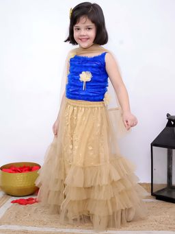 TWISHA - Floral Applique Top and Embellished Lehenga with Dupatta (Set of 3)