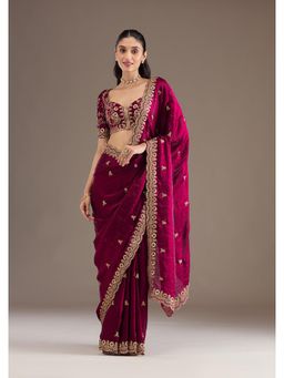 Varanga - Rani Art Silk Saree with Unstitched Blouse