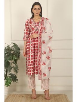 W - Printed Cotton Kurta pant with Dupatta