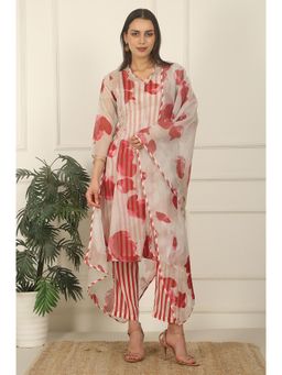 W - Printed Layered Organza Kurta Inner pant with Dupatta