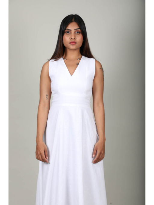 chinese dress ladies Ivory Journey Linen Maxi Dress main image 0