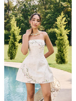 Lea Clothing - Yva Structured White Tube Dress