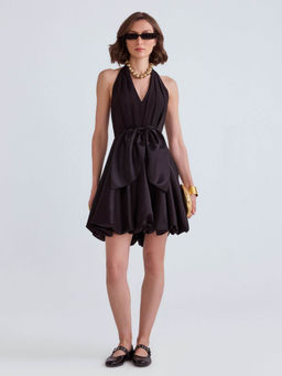 ZABELLA - Napa Bow Mini Dress - Black