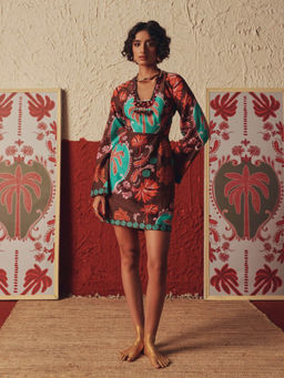 ZABELLA - Wander Folk Handcrafted Multi Mini Dress