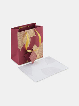 Fabindia - Purple Varak Paper Gift Bag with Tissue