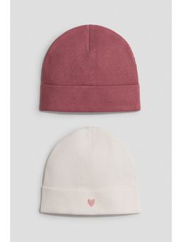 H&M - Unisex Multi-Color 2-Pack Cotton Beanies