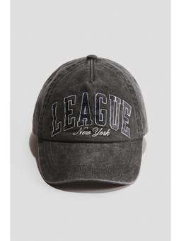 H&M - Boys Grey Motif-Detail Cotton Cap
