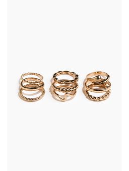 H&M - Women Gold 9-Pack Rings