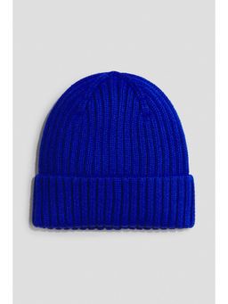 H&M - Unisex Blue Ribbed Beanie