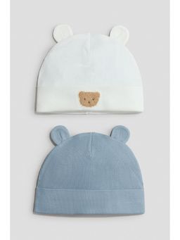 H&M - Unisex Multi-Color 2-Pack Cotton Jersey Beanies