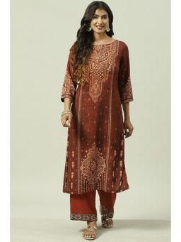 Biba - Brown Printed Kurta