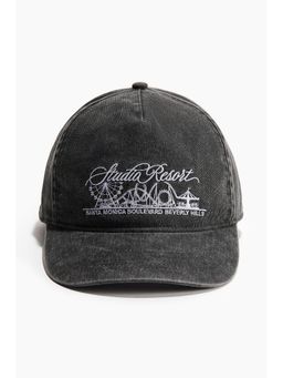 H&M - Men Black Cotton Twill Cap