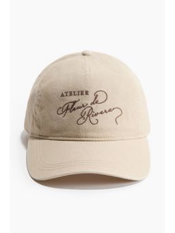 H&M - Women Beige Cotton Twill Cap
