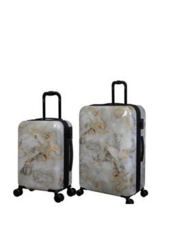 it luggage - Sheen Marble Grey Set of 2 24-20 Inches Expandable Hardsided TSA Luggage Trolley