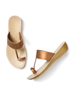 Aurelia - Laser Cut Antique Copper Almond Wedge