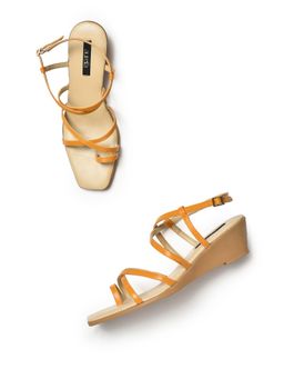 Aurelia - Solid Yellow Square Wedge