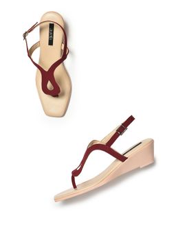 Aurelia - Solid Burgundy Square Wedge