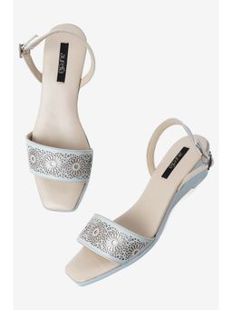 Aurelia - Laser Cut Blue Square Wedge