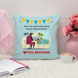 ARTBUG - My Best Wishes Will Be With You Always And Forever Cushion With Filler (12x12 inches)