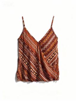 Outzidr - Women Brown Printed Top