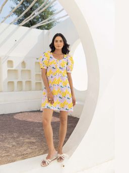 Fancy Pastels - Women Multi-Color Ease Mini Dress