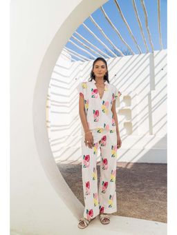 Fancy Pastels - Women White Mine Co-Ord Set