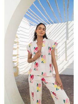 Fancy Pastels - Women White Mine Shirt Style Top