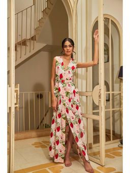 Fancy Pastels - Women Multi-Color Sukoon Maxi Dress With Belt