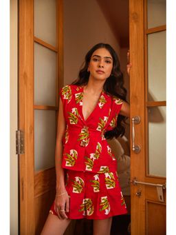 Fancy Pastels - Women Red Gulzar Co-Ord Set