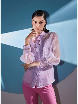 Label Deepika Nagpal - Grace Embellished Scallop Detailing Shirt