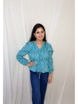 Amoh - Green Striped Top