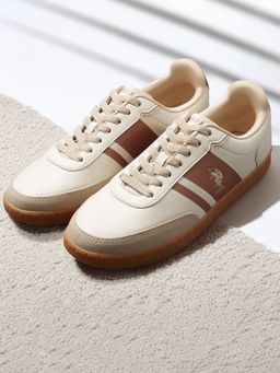 U.S. POLO ASSN. - Hilton 2.0 Men Beige Stylish Casual Sneakers