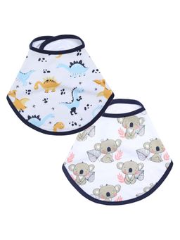 The Mom Store - Multi-Color Printed Feeding Bibs (Pack of 2) (0-12 Months)