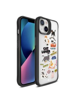 DailyObjects - Cat Mom Black Hybrid Clear Case Cover for iPhone 13 Mini 5.4 inch