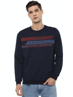 Louis Philippe - Navy Blue Sweatshirt