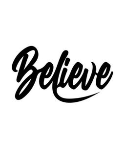 eCraftIndia - "Believe" Black Engineered Wood Wall Art Cut out, Ready to Hang Home Decor