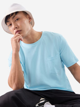 The Souled Store - Official Solids Forest Blue T-Shirt