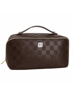 NFI Essentials - Women Brown Solid Polyurethane Vanity Bag