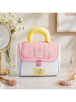 NFI Essentials - Women Pink Solid Cotton Vanity Bag