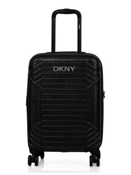 DKNY - Unisex Black Textured Abs Composite Luggage Bag (Small)